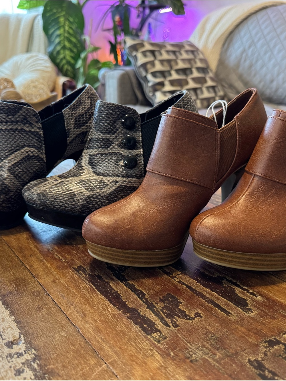 Women’s Brown Platform Ankle Shoes